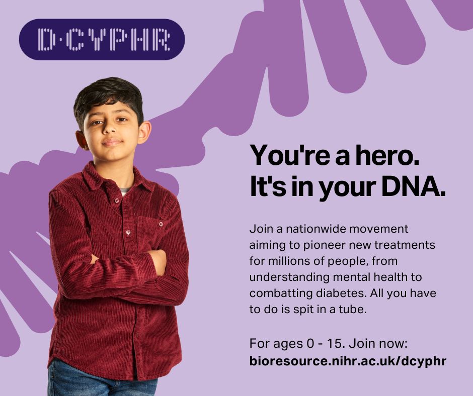 Today Cambridge researchers <a href="/NIHRBioResource/">NIHR BioResource</a> launch the world’s first national childhood DNA health research programme.

The project will transform healthcare for children and young people, including patients at our new <a href="/CambChildrens/">Cambridge Children's Hospital</a> hospital. 

👉🏽bit.ly/43FgpxJ
#DCYPHR