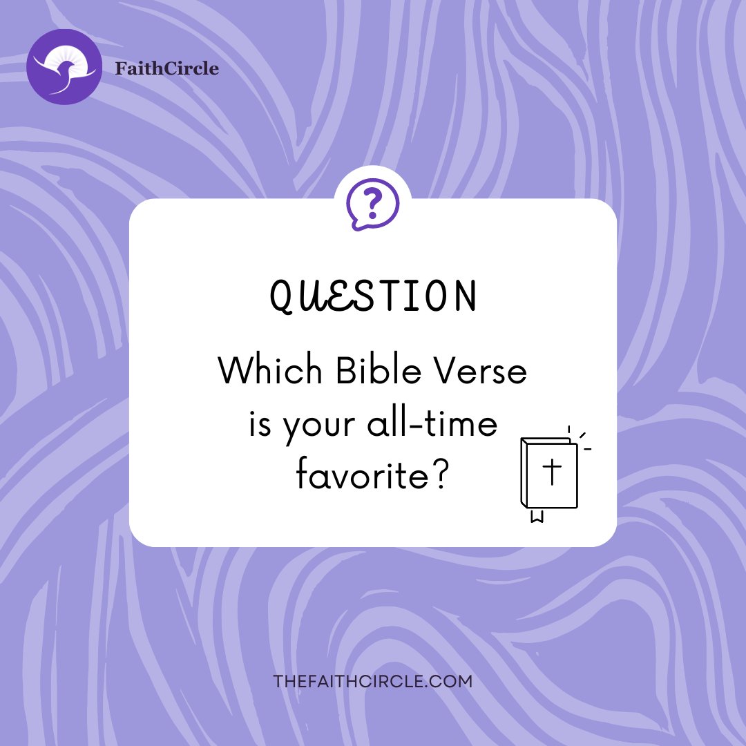 We want to hear from you! What is your all-time favorite Bible verse?
Let us know in the comments 👇👇
.
.
.
Follow us and Connect with Christians worldwide by downloading the #FaithCircleApp.
Available on App Store and Google Play.