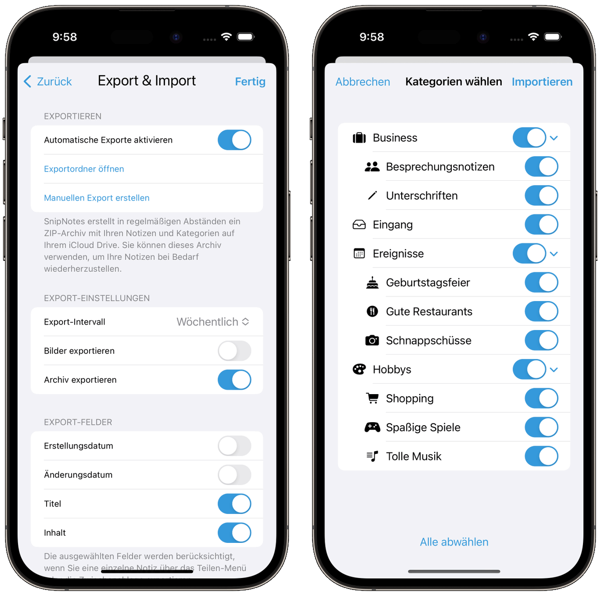 SnipNotes DE tweet media