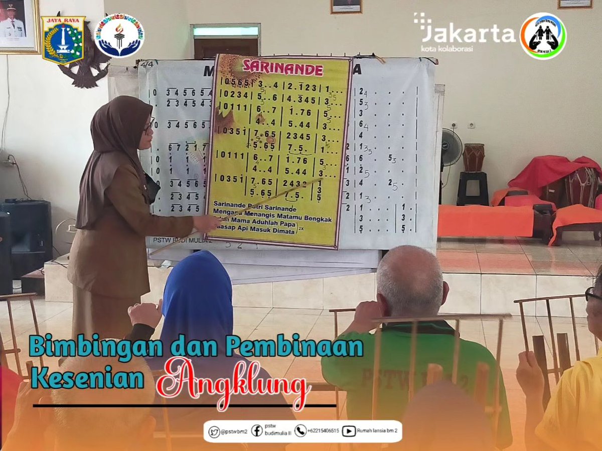 pstwbm2's tweet photo. #Repost @pstw_budi_mulia_2 
——
Bimbingan dan pembinaan kepada warga binaan sosial dengan cara bermain kesenian angklung.

@DinsosDKI1 https://t.co/3d0xhNZz9h