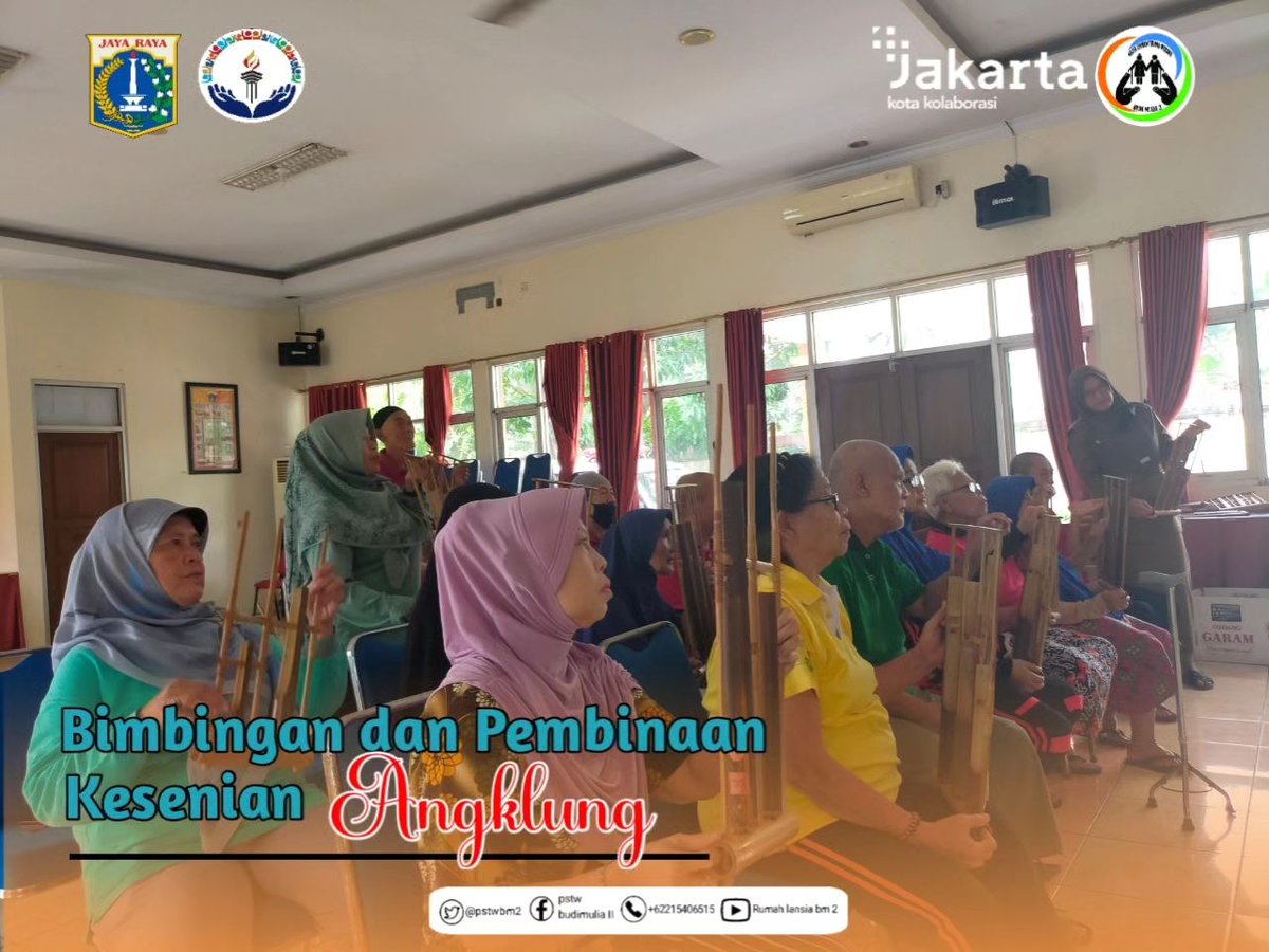 pstwbm2's tweet photo. #Repost @pstw_budi_mulia_2 
——
Bimbingan dan pembinaan kepada warga binaan sosial dengan cara bermain kesenian angklung.

@DinsosDKI1 https://t.co/3d0xhNZz9h