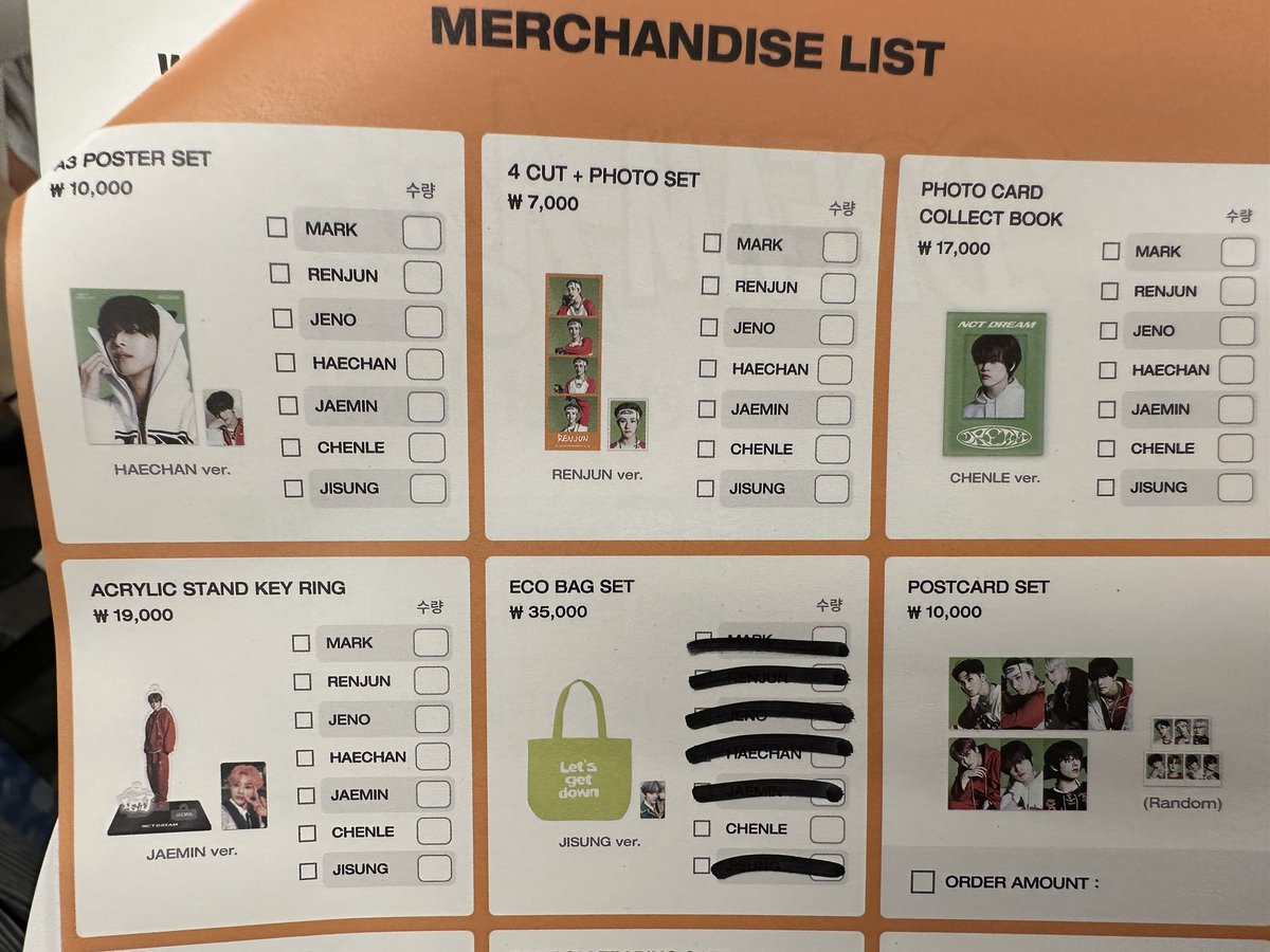 Chingu_Korea's tweet photo. Have slot 1ea per each option https://t.co/H5tcNTq5OF