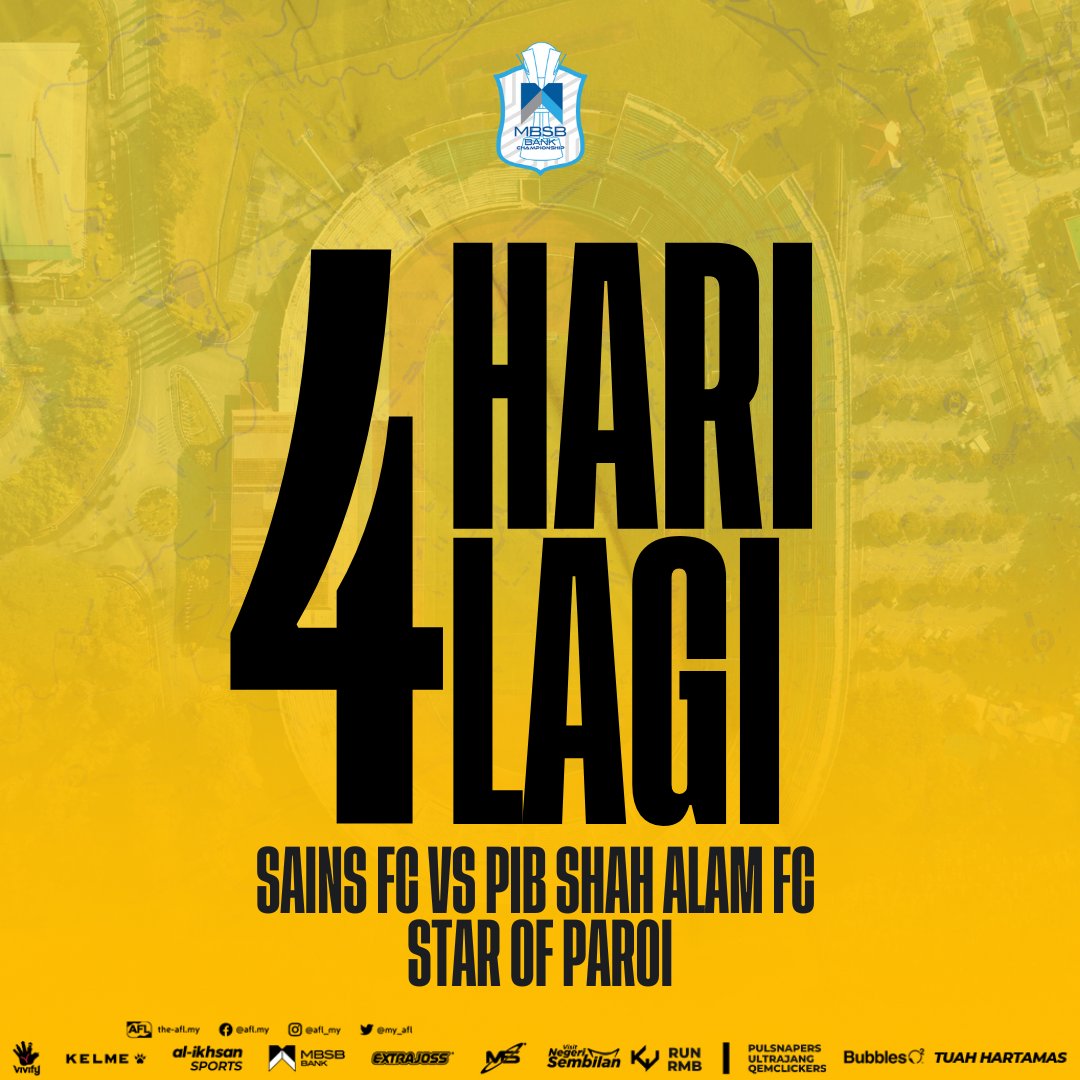 fc_sains's tweet photo. 4 Hari Lagi! Sains menentang PIB Shah Alam di Paroi. Misi bangkit bois! Pihak atasan kato kito mungkin proceed ajo main potang. Nanti admin akan update semula! https://t.co/FAfW6lcv95