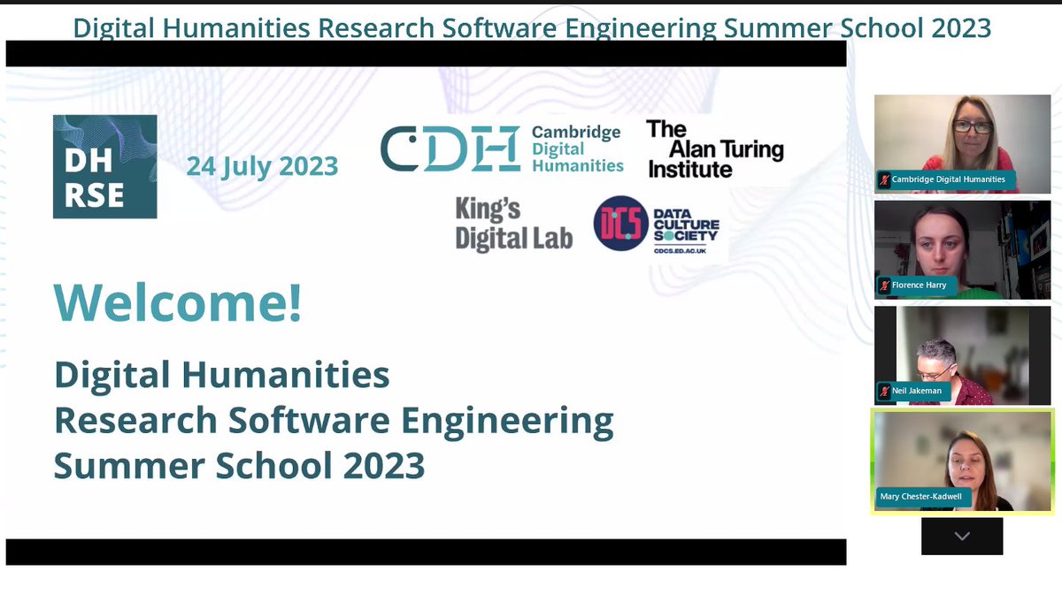 CamDigHum's tweet image. Day 1 of the Research Engineering Software Summer School yesterday was a great success with over 200 unique attendees. 

Bring on day 2, starting in 10 minutes. 🤩

#SummerSchool #ResearchSoftwareEngineering