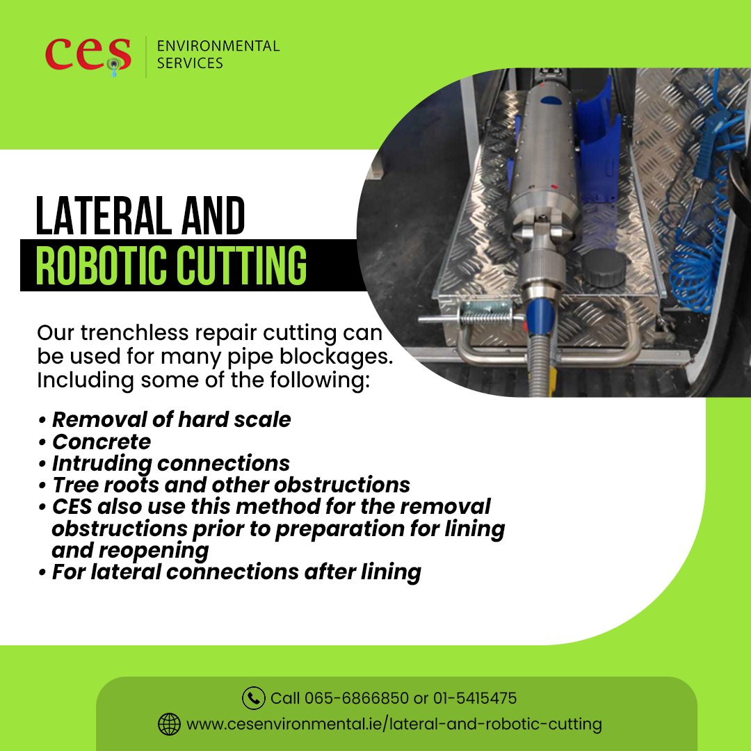CESEnviro's tweet photo. A little bit about our robotic and lateral cutting.
For further information, please visit our website or contact CES at 065-6866850. https://t.co/Jdv0JSECvv