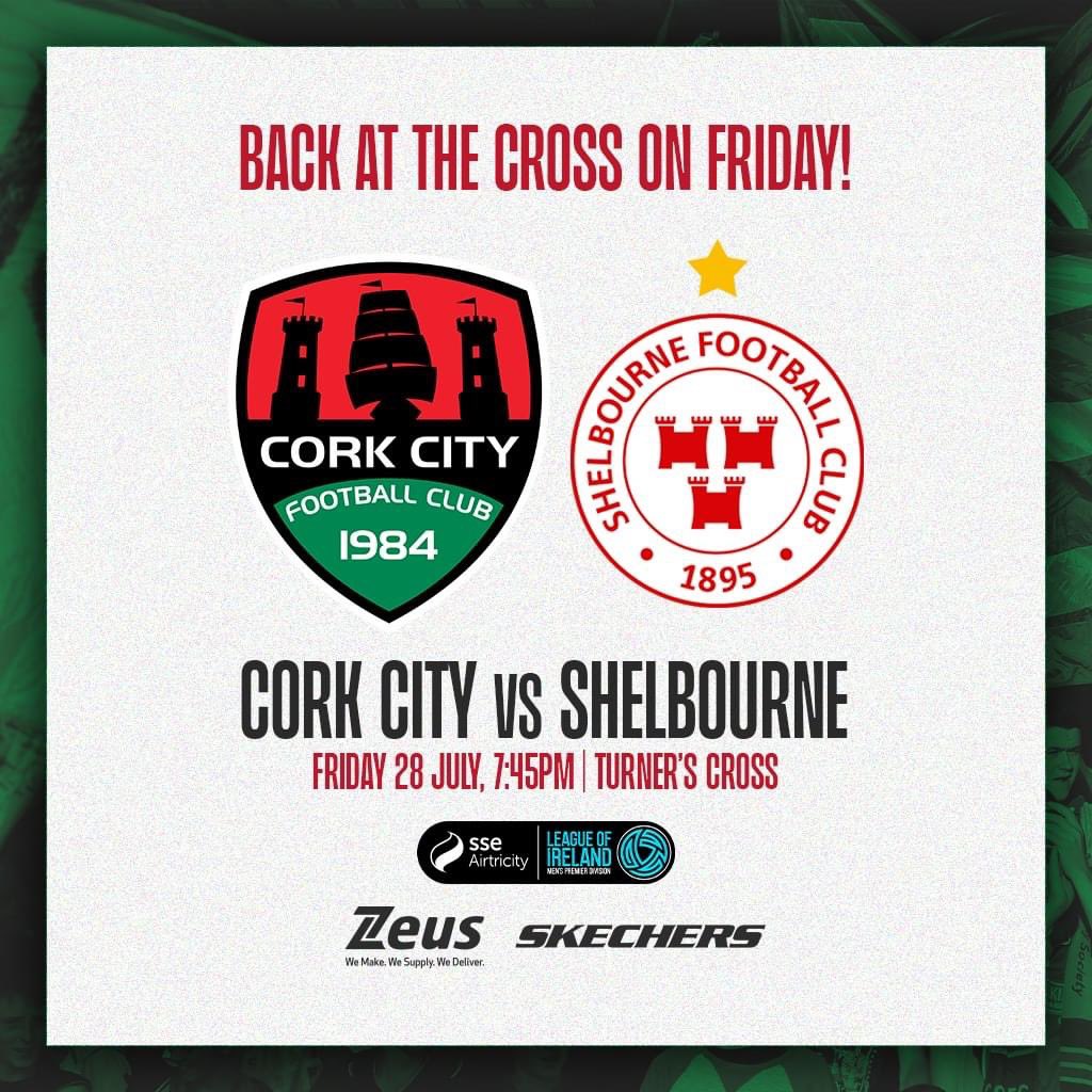 TheCornerFlag4's tweet photo. @CorkCityFC are back at Turners Cross on Friday taking on @shelsfc We are giving away 2 VIP tickets to the EZ Living lounge for refreshments and VIP Seats in the Donie Forde for the game. 
Tables available on our terrace for the game, call 0852152247

Like and retweet to win VIP https://t.co/Dq8IIrKkfz