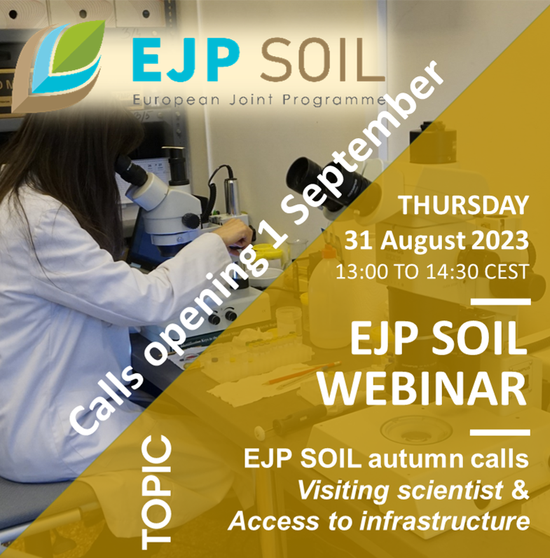 EJPSOIL's tweet photo. Visit an institution for training. Take samples in European facilities outside the EJP SOIL consortium. OVERVIEW = WEBINAR ttps://tinyurl.com/mnznah6w  #soilscience #youngscientists @HorizonEU @EU_ScienceHub @eugreenresearch @REA
@DGEnvironment @DGAgriculture @EUGreenDeal https://t.co/MwGy7bmd8s