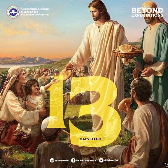 PastorEAAdeboye's tweet image. The RCCG 71st Annual Convention is exactly 13 Days from now. 
We are certain that God will do things that are beyond our own expectations.

Date is 7th to 13th August 2023
Venue: Redemption City, Mowe Ogun state.

71st Annual Convention
#BeyondExpectations