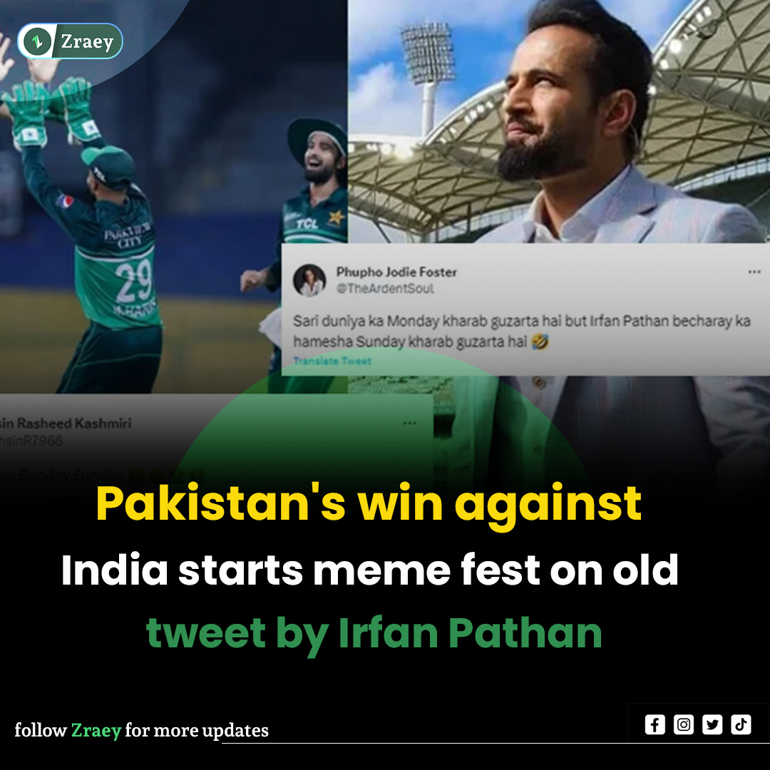 zraeydotcom's tweet photo. After Pakistan A made the nation proud by handing India A a thumping defeat in the Emerging Asia Cup final in Colombo on Sunday, a meme fest started on Twitter as the fans back home dug out an old Tweet by former Indian cricketer Irfan Pathan. #PAKvsSL #irfanpathan #AroojBDS #Pak https://t.co/VahQKHMuu0