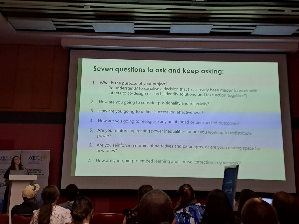 Questions to ask yourself if you're engaging with conservation social sciences from <a href="/becsjarvis/">.</a> 
Great advice for reflection and pitfalls to avoid if you're venturing into #consocsci
#iccb2023