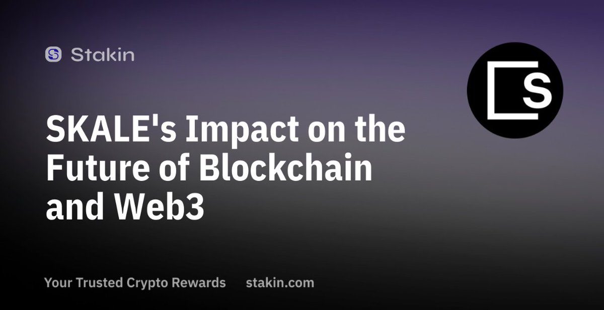 StakinOfficial's tweet photo. 🚀 Excited to share our latest blog post exploring the incredible impact of @SkaleNetwork on the future of #blockchain and #Web3! 🌐 

Learn how Skale's innovative technology revolutionizes scalability, decentralization, and more! 

Read now ➡️ https://t.co/byUxh1kz7m https://t.co/UAtzxNHUgd
