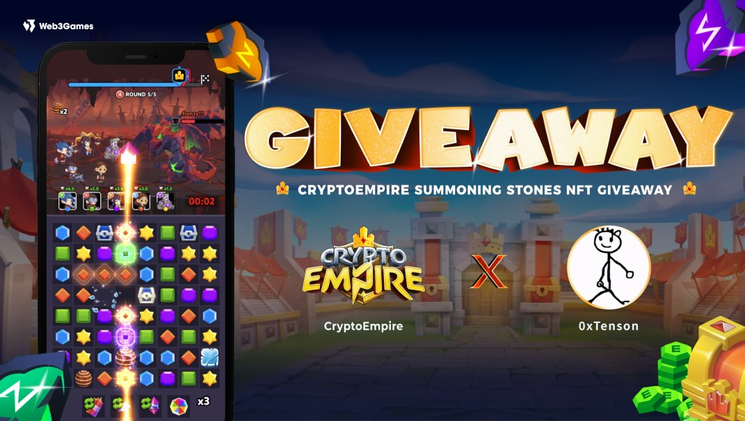 0xTenson (@ten1sion) on Twitter photo ⚫️ <a href="/CryptoEmpireNFT/">CryptoEmpire: Match-3 Battle 👑⚔️</a> x Tenson ⚫️
Polygon上的三消策略战斗链游,收集卡牌匹配对战,赢得代币奖励!
🎁 #Giveaway 2 x Stone NFT(40usdt) #Airdrop
🔲Task
▫️Follow
<a href="/CryptoEmpireNFT/">CryptoEmpire: Match-3 Battle 👑⚔️</a> & <a href="/Ten1sion/">0xTenson $M | 🐜</a> & <a href="/web3games/">Web3Games.com | W3Gamez Network 🎮</a>
▫️Like + RT + Tag 3 Frens
▫️Join dc:discord.gg/web3games
24Hrs ⚫️ <a href="/CryptoEmpireNFT/">CryptoEmpire: Match-3 Battle 👑⚔️</a> x Tenson ⚫️
Polygon上的三消策略战斗链游,收集卡牌匹配对战,赢得代币奖励!
🎁 #Giveaway 2 x Stone NFT(40usdt) #Airdrop
🔲Task
▫️Follow
<a href="/CryptoEmpireNFT/">CryptoEmpire: Match-3 Battle 👑⚔️</a> & <a href="/Ten1sion/">0xTenson $M | 🐜</a> & <a href="/web3games/">Web3Games.com | W3Gamez Network 🎮</a>
▫️Like + RT + Tag 3 Frens
▫️Join dc:discord.gg/web3games
24Hrs