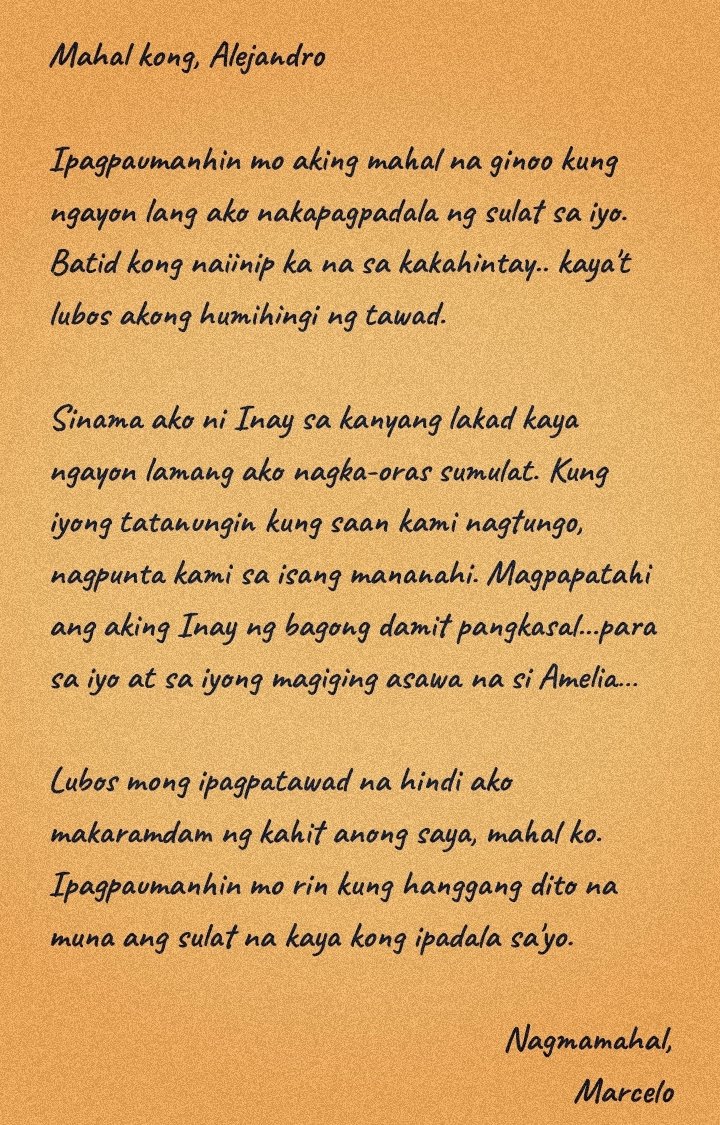 Em_AtpJumpol's tweet photo. Alejandro's First Love

An OffGun au wherein; Lovina,  Alejandro and Amelia's apo, found a bunch of letters in an old library. And as a fan of love stories, she began to read the letter one by one and with that she will discover the story of her Lolo Alejandro's first love https://t.co/MwkOpzBe4V