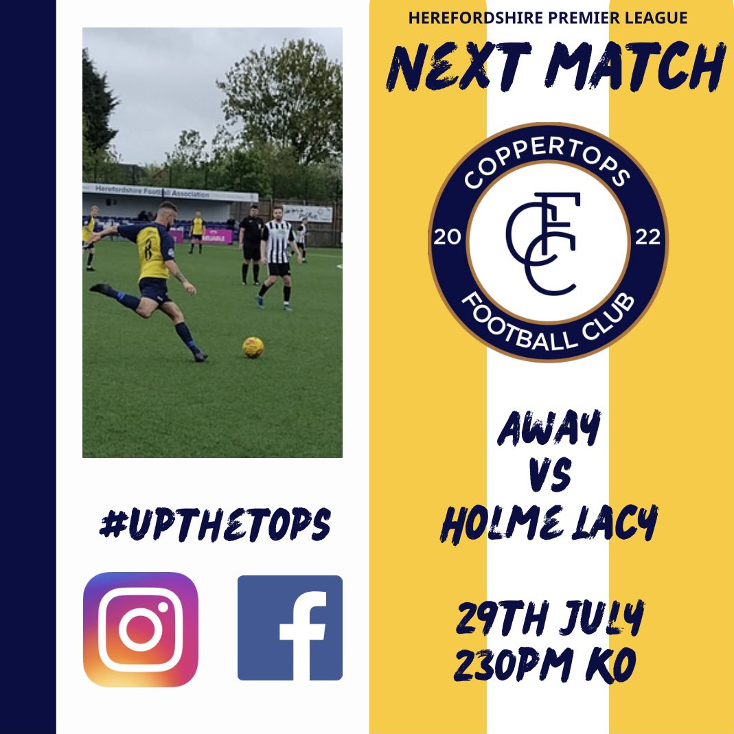 CoppertopsFC's tweet photo. This coming Saturday we travel to Holme Lacy for our 3rd preseason game, another good test for this new squad. 

Despite a few players away with summer commitments we will still continue to build the mentality and foundations to move forward into the season .

#upthetops https://t.co/BlPgJo6tJn