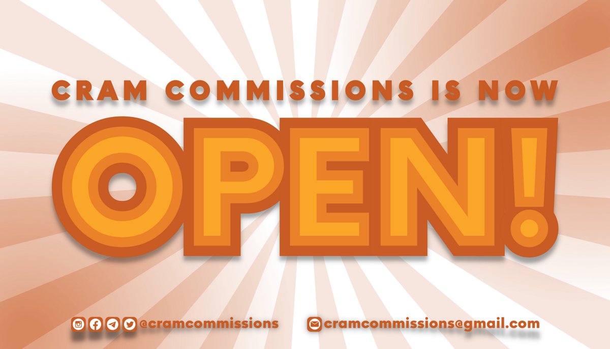 Cram Commissions is now open. Inquire now! ✏

🏷: Lf Clients, Commsverse, Commstwt, Digital, Editing, Posters, Infographics, Brochures, Slogans, Flyers, Logos, Video Editing, Headers, Magazines, Commission Sheets, Hand Banners, Pubmat.