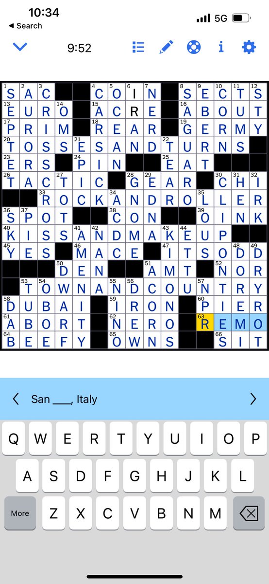 Sanremo is one word.