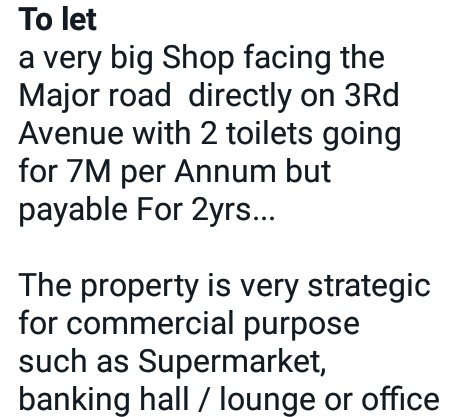 ekene_goodness's tweet photo. DM for real estate investment ideas, property management and relocation issues, sales and rentals.

#AbujaTwitterCommunity #Abuja  Abuja Twitter Community Abuja community #selfcon #AbujaCommunity #BBNaijaAllStars #SaveUnilagStudents Adekunle Islam Kidd Mercy Uriel Venita Asari https://t.co/ZObzV3EMiE