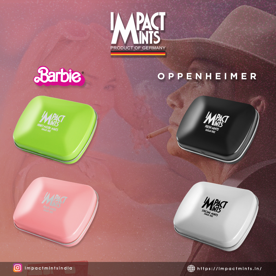impactmintsin's tweet photo. Get the best of both worlds with Impact mints! 🩷💣
Whether you're craving for a sweet juicy treat or an explosion of freshness, we have got you covered.
#Barbenheimmer #impactmintsindia #Barbie https://t.co/cV5gJMKRbN
