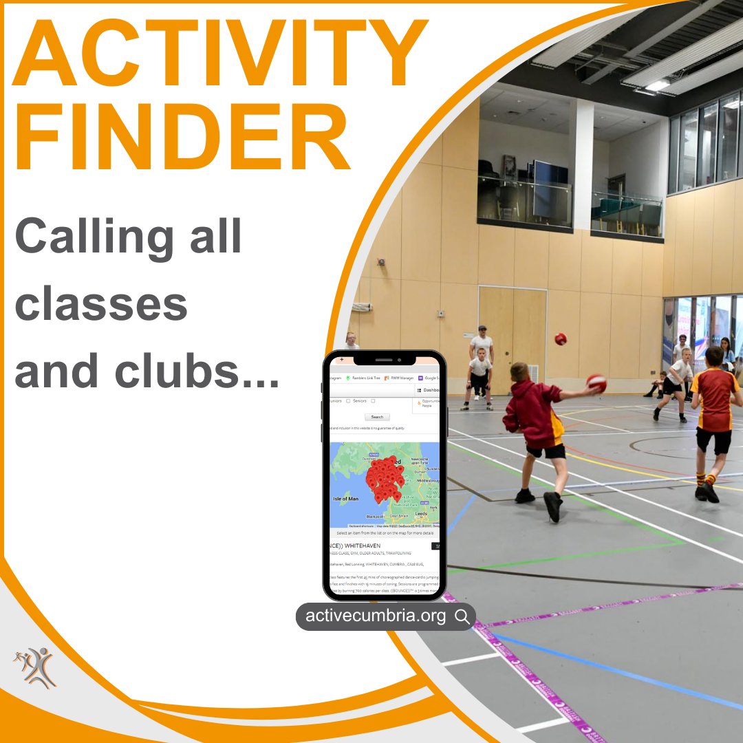 ActiveCumbria's tweet photo. We’re updating our on-line sport &amp; physical activity finder. Add your club or classes for free! 🤩

✅ quick &amp; easy to do
✅ can help you reach new members
✅ registration is free

Add your club or classes using the link below 👇

https://t.co/rVIDdYyFFS

#ActivityFinder #Cumbria https://t.co/uZqFtwolYh