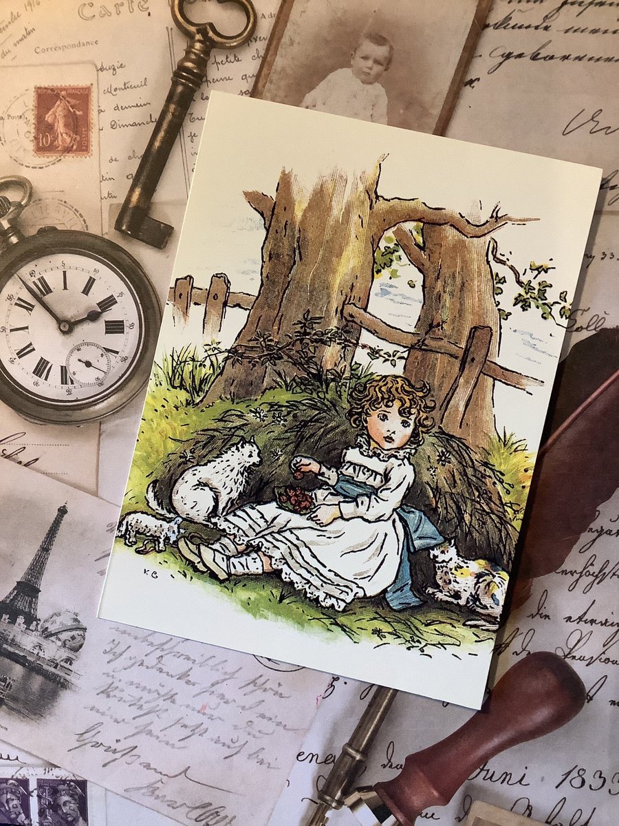 WatsonsVintage's tweet photo. These ADORABLE Blank Kate Greenaway Design Cards from 1997 are all available at just £3.50 each in our Vintage Emporium https://t.co/6syOlVSElK #VintageCards #KateGreenaway #CardsToFrame #PrettyCards #ChildrensIllustrations #PrettyCards https://t.co/dsmhEOai6a