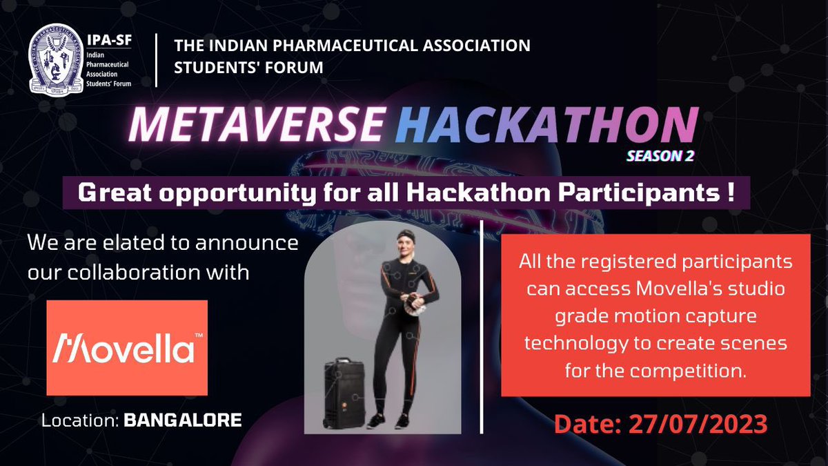 IPA_SF's tweet photo. We are delighted to announce that Metaverse Hackathon Season 2 has now collaborated with Movella Studio, to help you showcase the best of your AI talent 🤖

#Industry4.0 #ArtificialIntelligence #IPA #IPASF
#MetaverseHackathon https://t.co/sWdO83foun