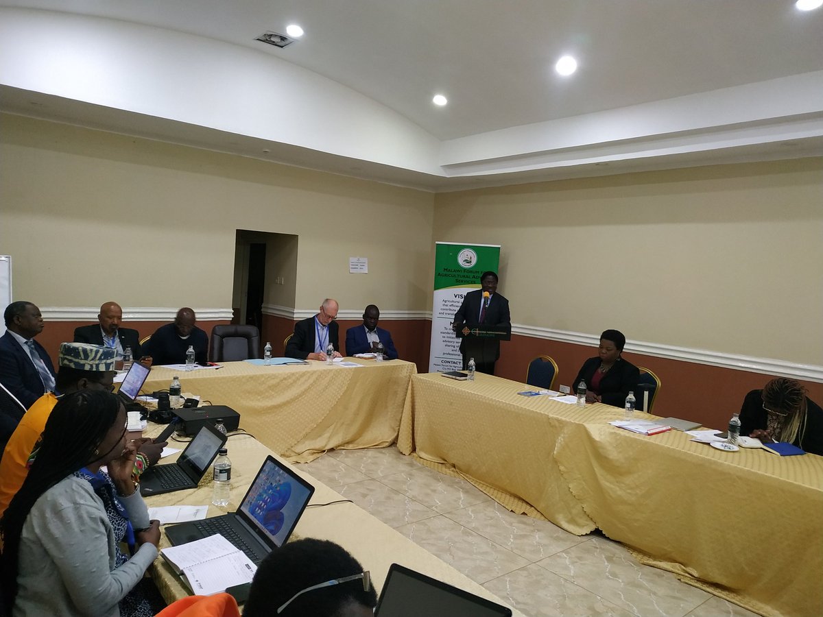 The guest of honour, Controller of Agricultural Services, Dr A Mwenifumbo, opening remarks at the IFAD Last mile project mission. "through MaFAAS we can achieve collaboration and coordination which we have already started those that can also support revamping of mega farms"