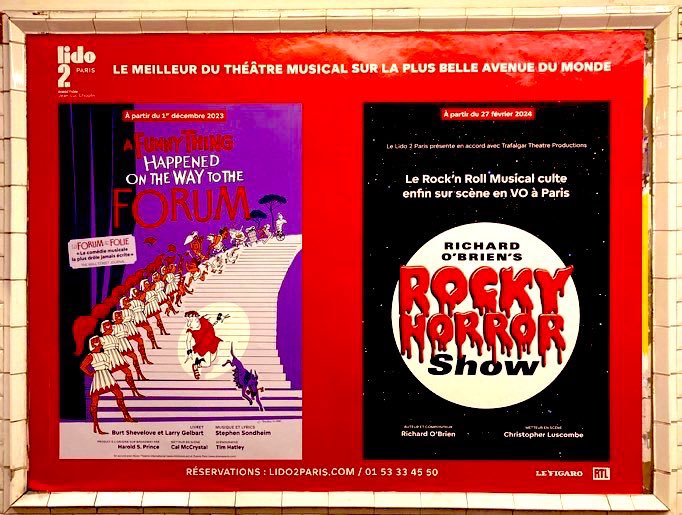 Et voilà que le @LidoParis a la très très bonne idée de mettre sur scène pour son nouveau #spectacle  la #comédieMusicale #TheRockyHorrorShow dès le 27 février 2024. Viendez on y va !