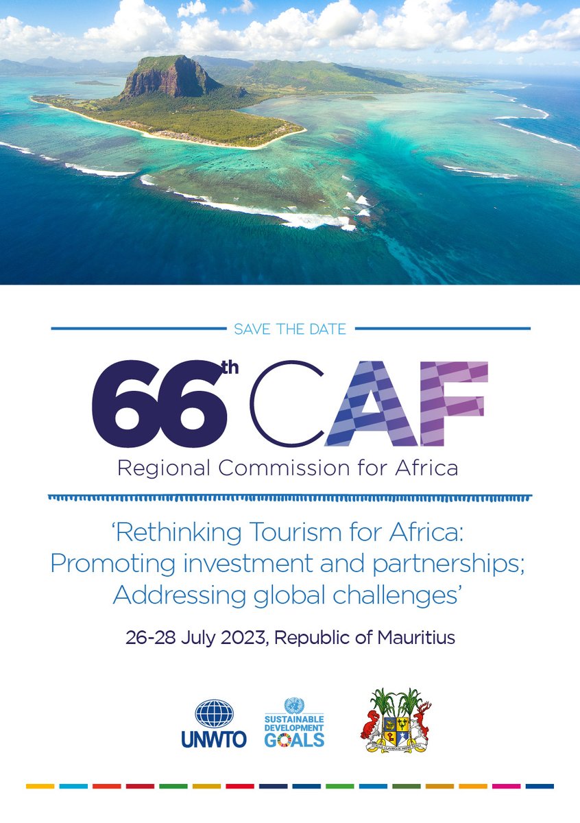 UNWTO's tweet photo. During the first quarter of 2023 Africa regained 88% of its pre-pandemic international arrivals.

Tomorrow, we seize the resilience of African tourism and turn it into opportunity at the 66 UNWTO Commission for Africa. https://t.co/K88z87Wwyp