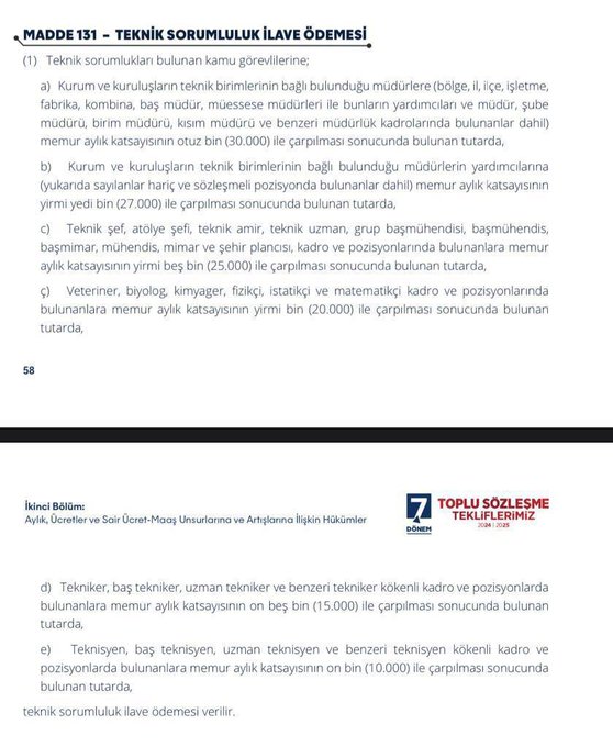 Memur-Sen 7. dönem toplu sözleşme orta oyunu için teklif hazırlamış. Meslek gruplarına göre ilave ödeme teklif ediliyor fakat yetkili sendika meslekleri bile bilmiyor. Veteriner Hekim için "Veteriner" tanımını kullanıp en alt seviyelerde ilave ödeme teklif ediyor.