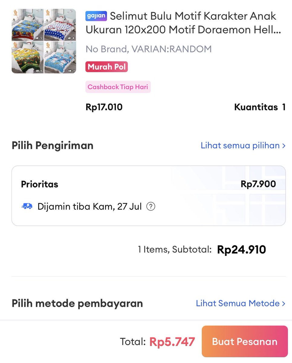 egikrtk's tweet photo. Payday belanja receh aja udah seneng😍❤️

Selimut 120x200
https://t.co/ibScDGD4AS
Thinwall 400ml
https://t.co/QJr9Wco9x4
Pewangi 1L
https://t.co/ZKb9FX8xq5
Pisau set
https://t.co/rRoMcQK3iD
Matras yoga
https://t.co/GfuIx49FEh
#promolazada #promo #payday #LazadaCepatGratis https://t.co/LOo4cBPbOD