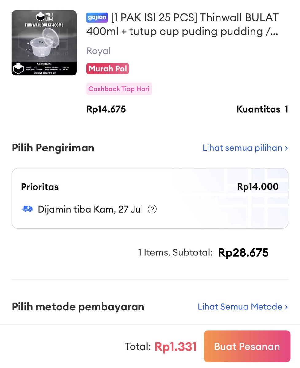 egikrtk's tweet photo. Payday belanja receh aja udah seneng😍❤️

Selimut 120x200
https://t.co/ibScDGD4AS
Thinwall 400ml
https://t.co/QJr9Wco9x4
Pewangi 1L
https://t.co/ZKb9FX8xq5
Pisau set
https://t.co/rRoMcQK3iD
Matras yoga
https://t.co/GfuIx49FEh
#promolazada #promo #payday #LazadaCepatGratis https://t.co/LOo4cBPbOD