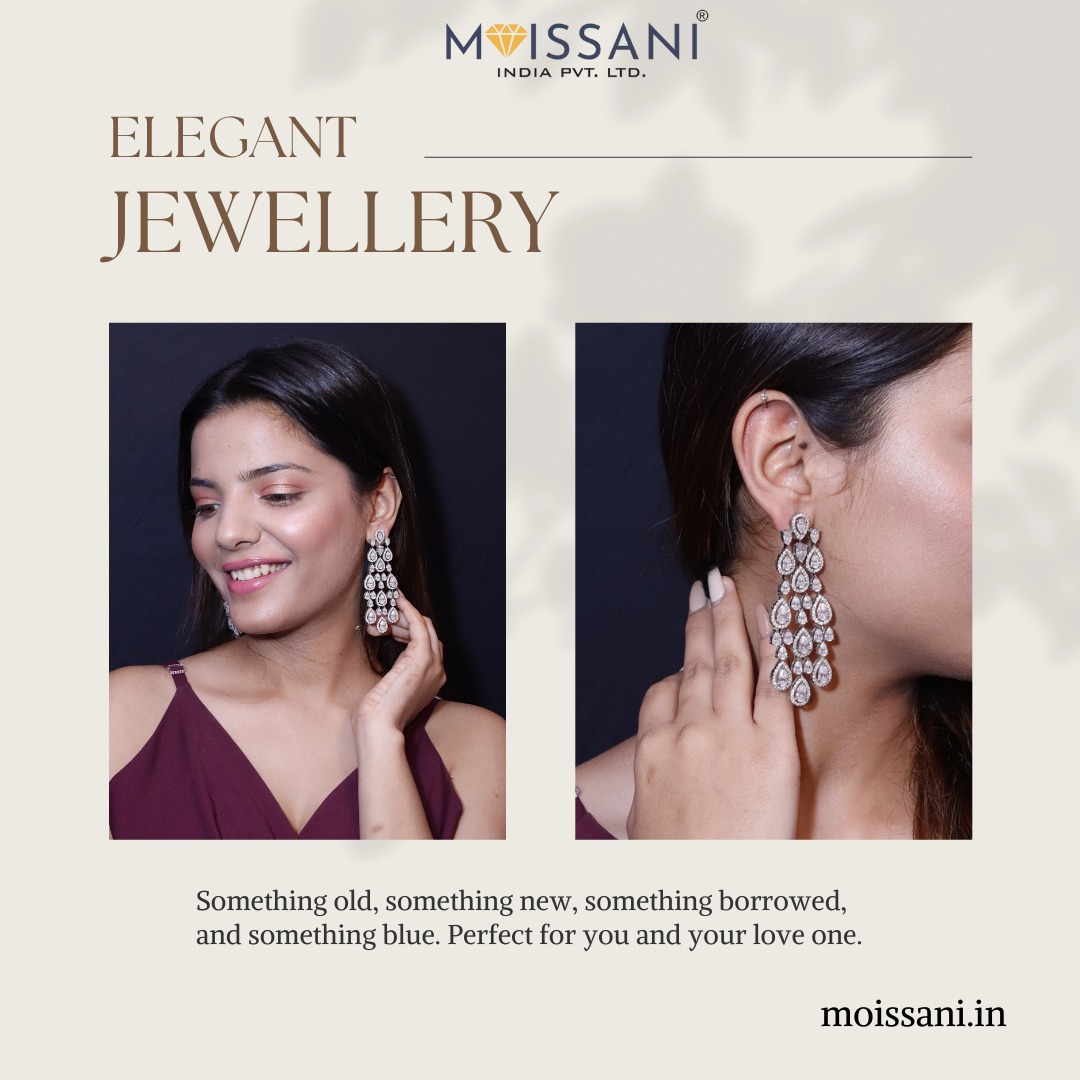 'Shine Bright at Every Party with Our Mesmerizing Moissanite Pear Shape Earrings!'#PartyGlamour #SparklingElegance #StatementEarrings #PearShapeBeauty #FineJewelry #LuxuryElegance #DazzleAndDelight #JewelryLovers #HandcraftedGems #moissani