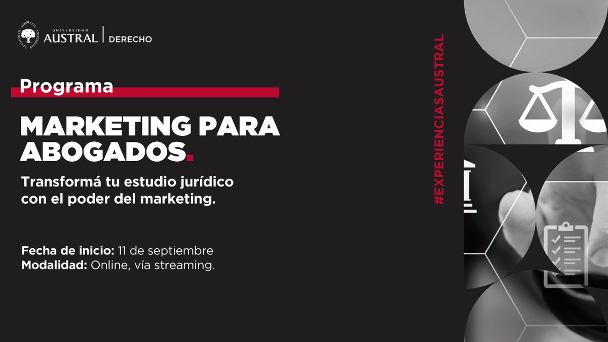 Mirada_360's tweet photo. 🚀 ¡Potencia tu carrera legal al máximo! 

🎓Descubre el "Programa | Marketing para Abogados" de la Universidad Austral con nuestros expertos @lidiazommer  y @JavierAlustizaQ

🔗 ¡Inscríbete ahora! Detalles e inscripciones aquí: https://t.co/vIzwr3qpKB

#MarketingParaAbogados https://t.co/a9yPOJ6Unp