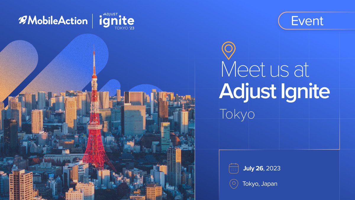 🚀 Adjust Ignite is tomorrow, are you ready to take action in Tokyo? 

All app marketers, get ready for Adjust's global app marketing conference. Prepare yourself for the latest information and insights shared by some of the industry's top leaders. Let's meet there!