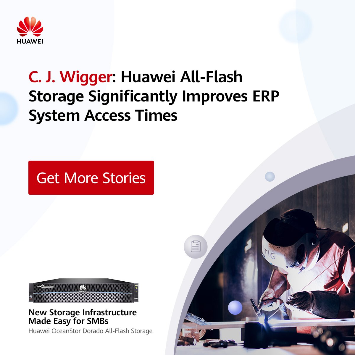 HuaweiEntEurope's tweet photo. It's clear: storage speed is now key to success. Discover how C.J. Wigger ensures ultra-fast access to its ERP system with Huawei #OceanStorDorado all-flash storage. https://t.co/CQNKdnKLBm #FastTrackStorage https://t.co/B21pRmVuBL