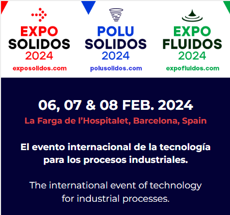 ➡️<a href="/EXPOSOLIDOS/">EXPOSOLIDOS</a>  / <a href="/Polu_Solidos/">POLUSOLIDOS</a>  / <a href="/expofluidos/">@EXPOFLUIDOS</a>  2024:
El evento internacional de la tecnología para los procesos industriales.
The international event of technology for industrial processes.
📅 06, 07 &amp; 08 FEB. 2024
📍 La Farga de l’Hospitalet, Barcelona
exposolidos.com/m_2024/02_m_in…