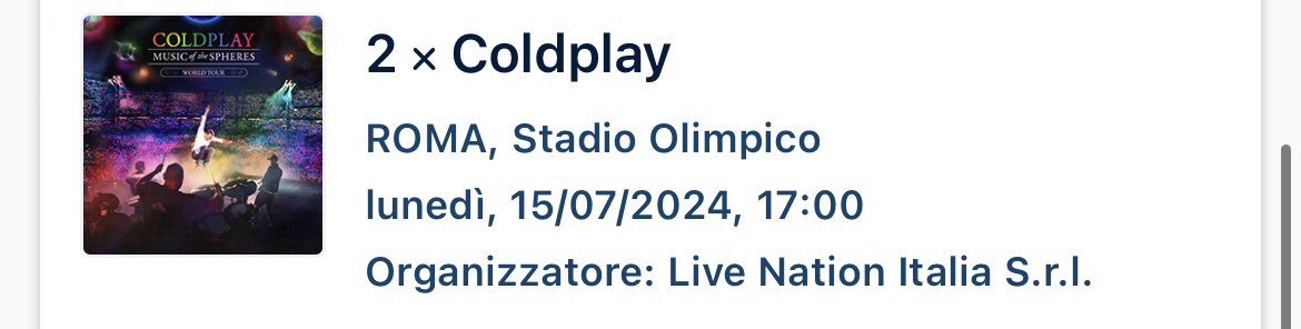 STAVOLTA ME LI VEDO DA CASAAAAA #ColdplayRome