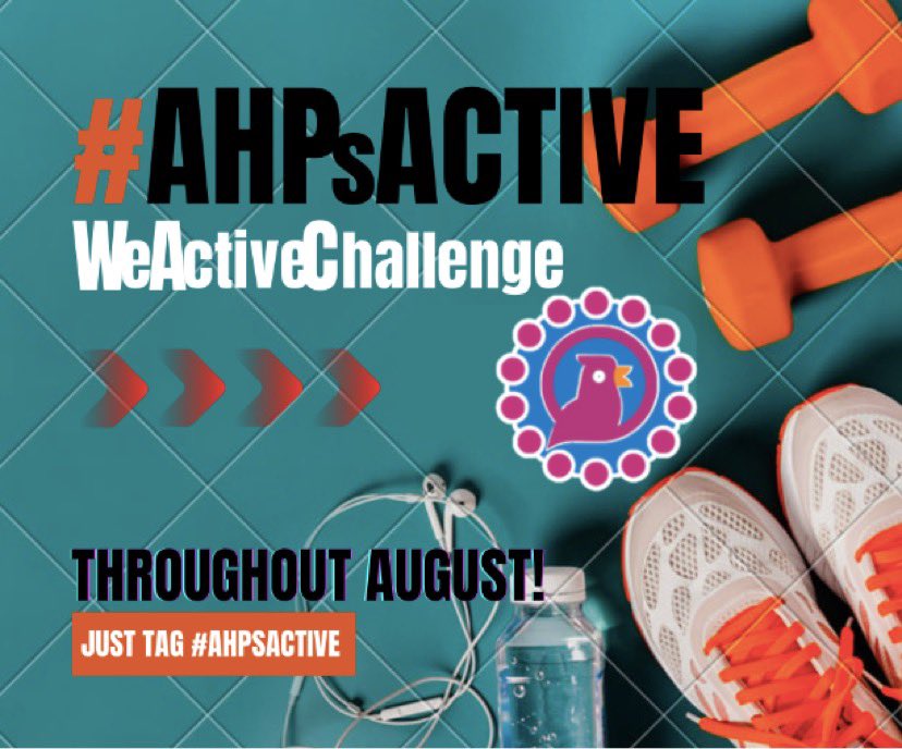 📢 #AHPsACTIVE STARTS 1st AUGUST 🎉 🚨 IMPORTANT: Due to the changes to Twitter we have been in discussion with @WeNurses. The tech used for the #WeActiveChallenge will not work to earn badges & tot up scores etc… ‼️ However! For many the challenge is more than a competition…