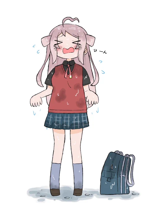 夕立ちのせいで全部びしょびしょ…