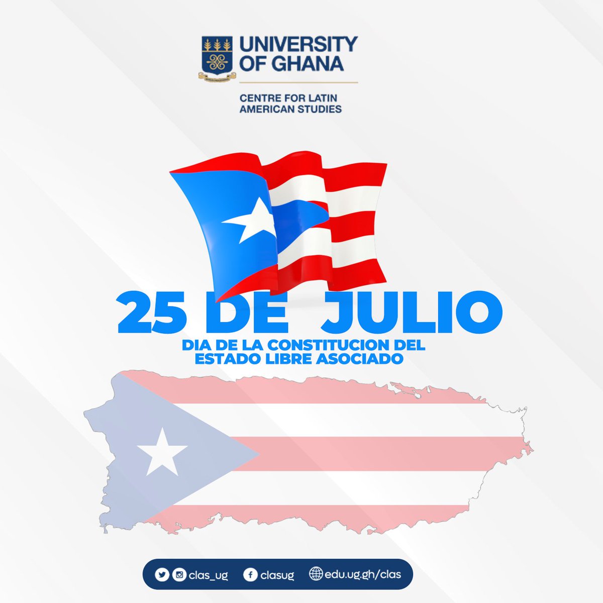 clas_ug's tweet photo. Happy Constitution Day Puerto Rico #puertoricoconstitutionday https://t.co/koyqMGvjKO
