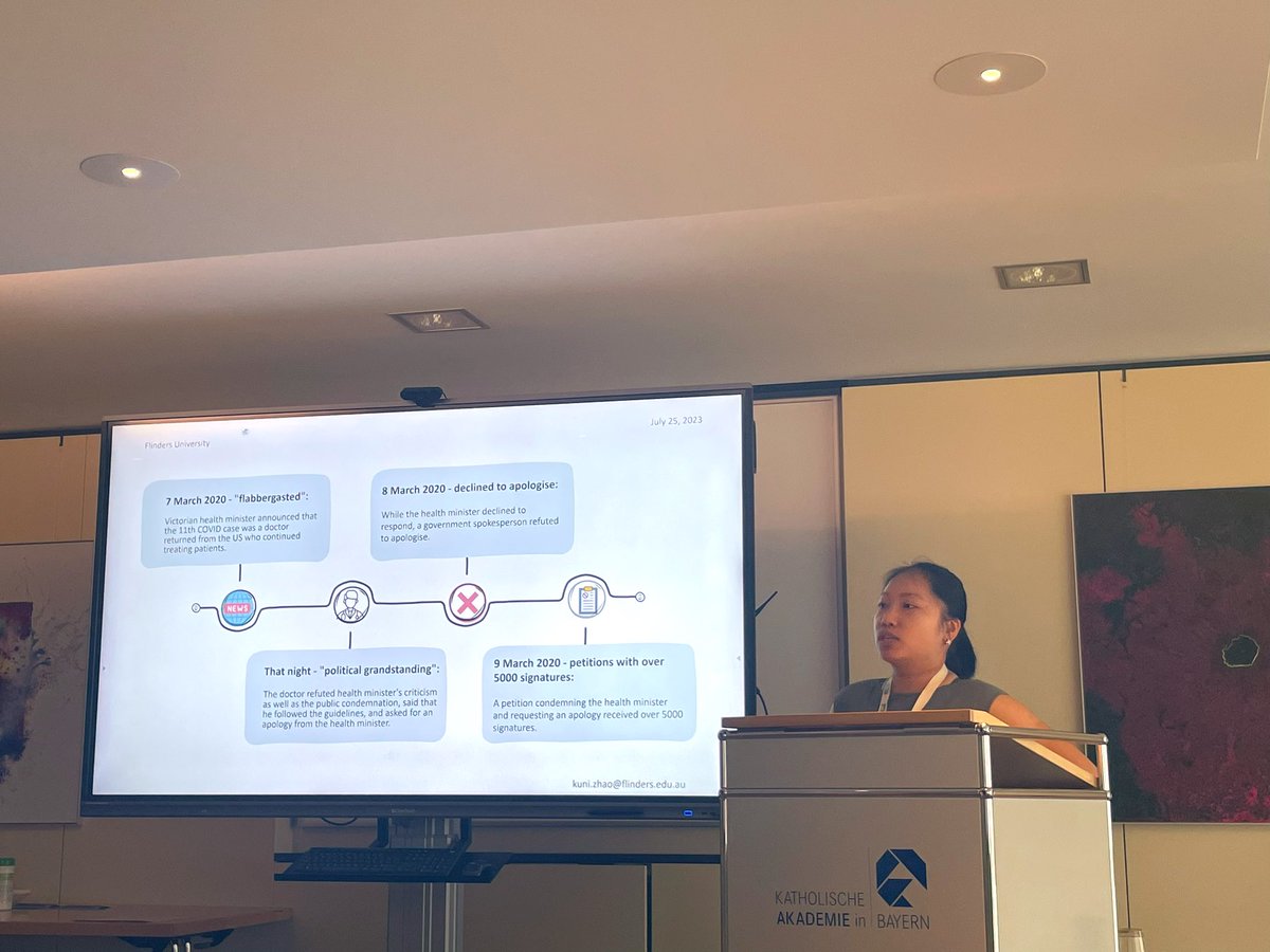 LydiaWoodyatt's tweet photo. Our symposium on research on #onlineshaming is off with @zhao_kuni presenting her systemic review and Twitter topic modelling showing 4 motives for online shaming. #cyberpsychology #isjr @FlindersEPSW https://t.co/MaxAuSsXK4