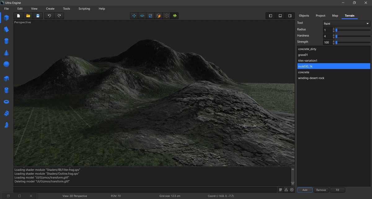 Leadwerks's tweet image. Implementing terrain tools in the new editor. #gamedev #indiedev #vulkanapi