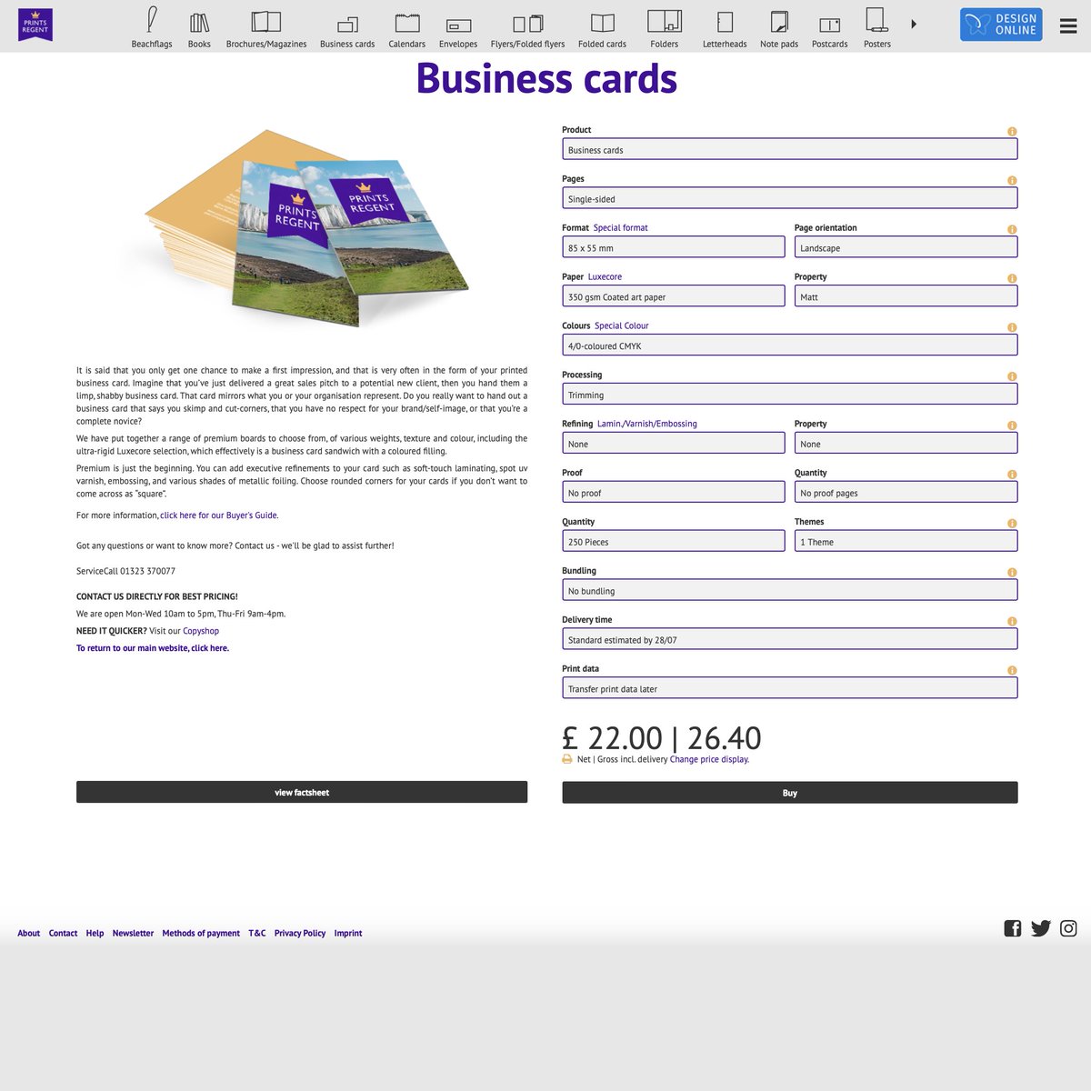 Our PrintShop serves as our main catalogue. It's not simply a question of 'How much are your business cards?' since there are so many sizes, cards, textures and finishing options to choose from. Create your artwork based on our Factsheets, and upload.
zurl.co/02JA
