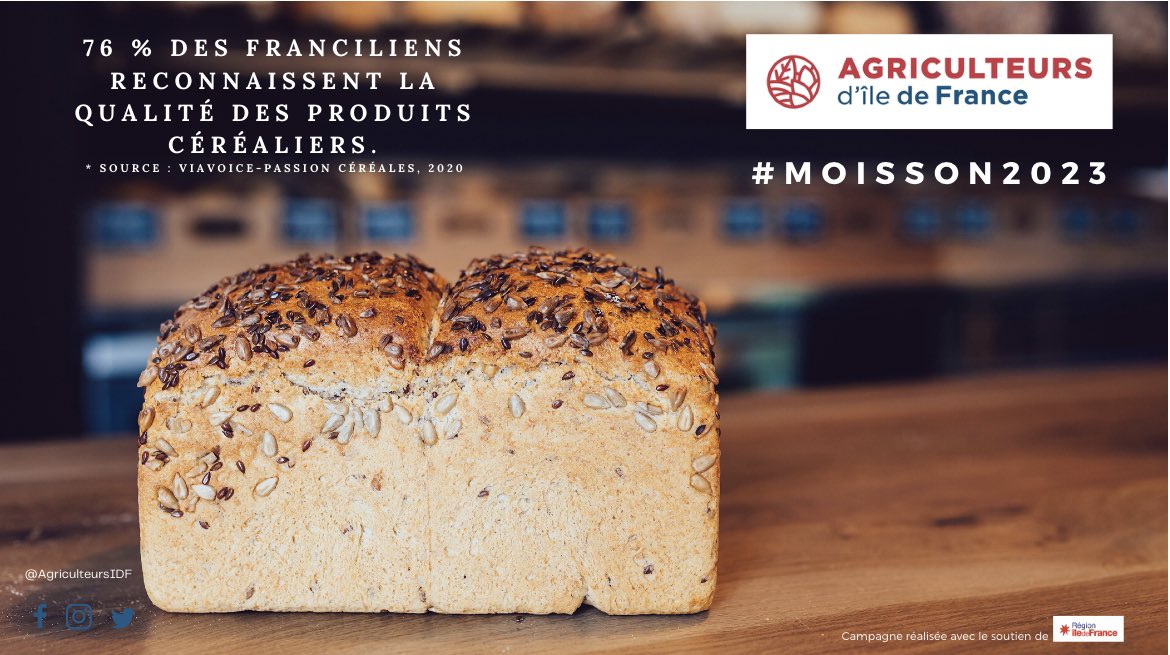 🌾 La moisson : un témoignage de la qualité des produits céréaliers appréciée par les Franciliens ! 🌾

76% des Franciliens reconnaissent la qualité exceptionnelle des produits céréaliers, et c'est grâce au travail implacable de nos agriculteurs.👩‍🌾🌾
#moisson2023 #agriculteursidf