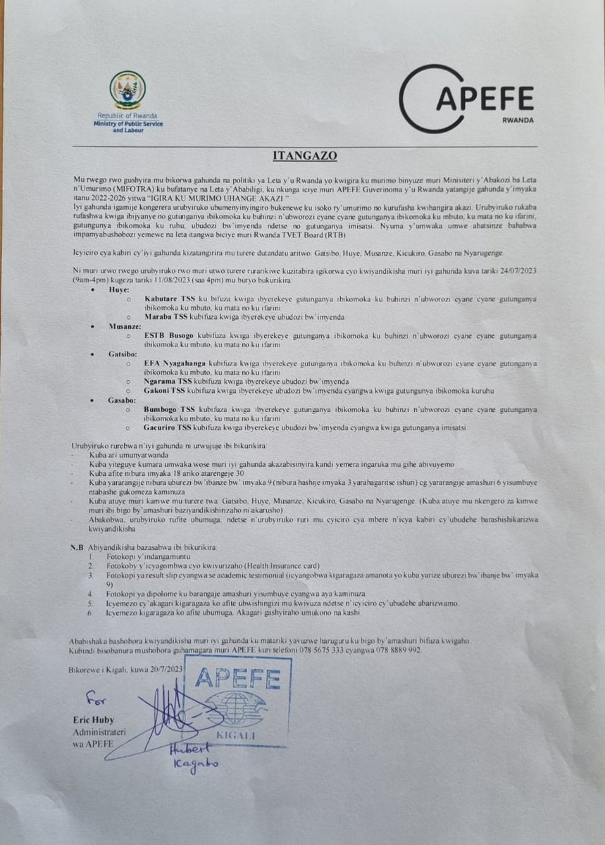 APEFE Rwanda tweet media