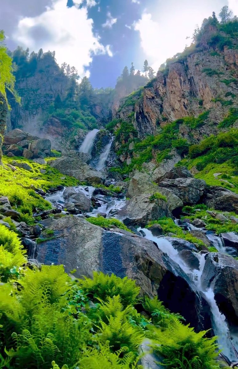 Kashmir ❤️🫶
.
.Kashmir In Summer
.
.
.
Credit #sarfarax__kmr 
.
.
#summer #summertime #summervibes #vibe #vibes #naturelovers #greengems #gem #waterfalls #moutains #view #sheep #sheepfarming #reels #trendingreels