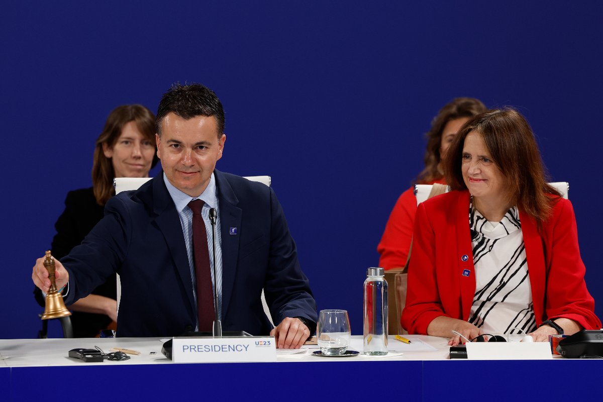 EspanaenUE's tweet photo. #COMPET | 📸 Informal ministerial meeting on consumer affairs and industry and internal market, held in Bilbao under the Spanish presidency of the Council of the EU, with the presence of Commissioner Didier Reynders.

🔗More photos: https://t.co/6tQpu3cAi5

#EU2023ES https://t.co/0uLl8ADlC4