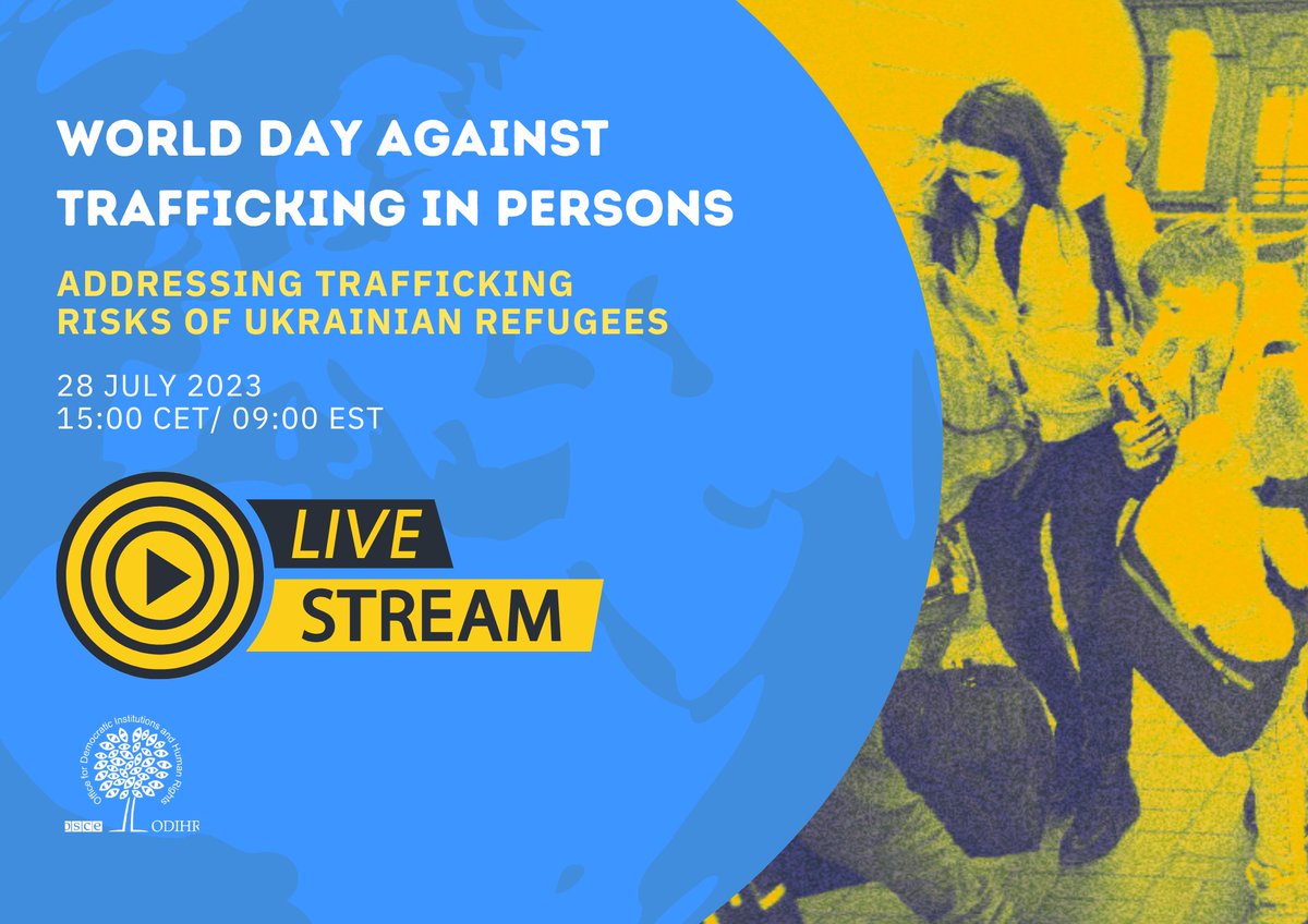 osce_odihr's tweet image. Armed conflict increases the risk of human trafficking. Join us on Friday ahead of #AntiTrafficking Day for a discussion on the dangers facing refugees from Ukraine, as well as ODIHR’s efforts to address them. Registration &amp;amp; livesteam: bit.ly/3O3K7GQ #EndHumanTrafficking