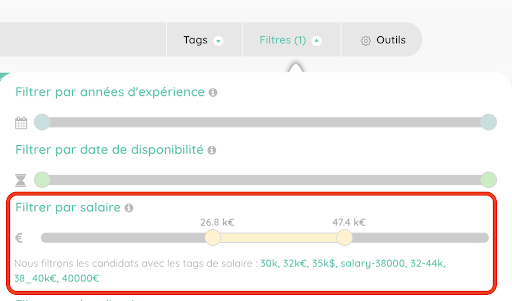 RealHuntool's tweet photo. 🎶 Money money money 🎶 Vous voulez filtrer les profils entre 45 et 55k€ dans votre base ? Bonne nouvelle, Huntool a désormais un filtre par rémunération 🤑 qui se base directement sur vos tags de rem 💵 https://t.co/GgEF1XuLHc