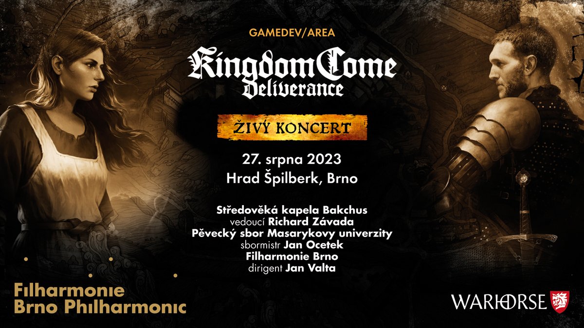 You get another chance to enjoy the enchanting music of #KingdomComeDeliverance at an upcoming live concert at Špilberk castle in Brno on the 27th of August.🎺
Tickets available:
filharmonie-brno.cz/events/kingdom…